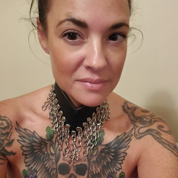 Jewelry - One of a kind leather choker/collar